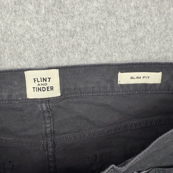 Flint And Tinder Jeans Mens 32x30 (Fits 32x29) Gray Slim Fit Casual Denim - Picture 7 of 13